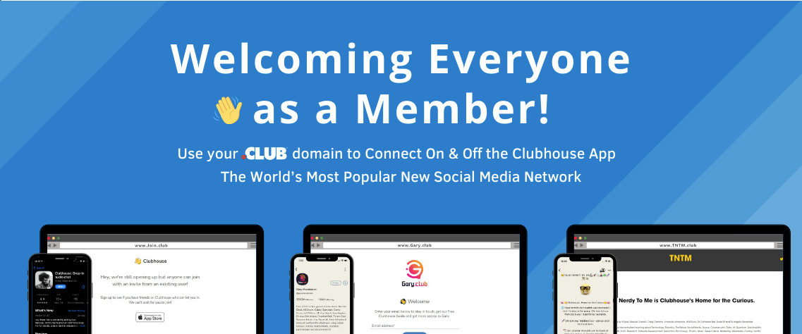 Willkommen im Club: Viele Clubhouse-Fans nutzen auch Club-Domains