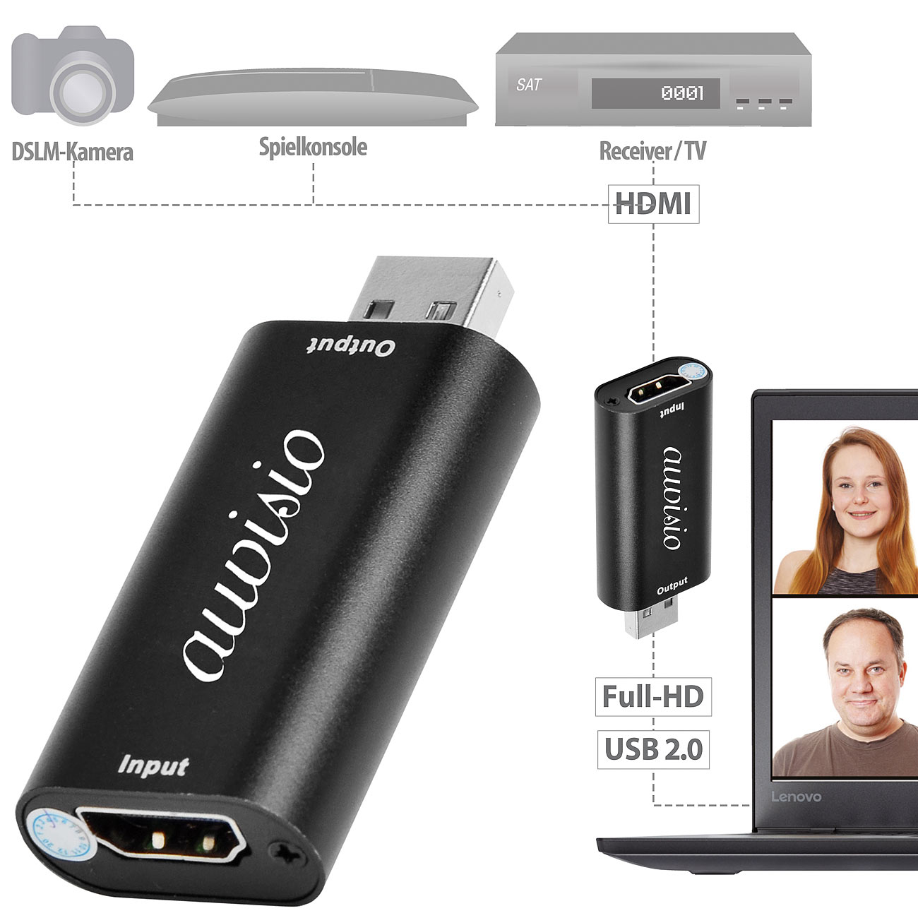 auvisio HDMI-USB-Videograbber VG-1080.usb