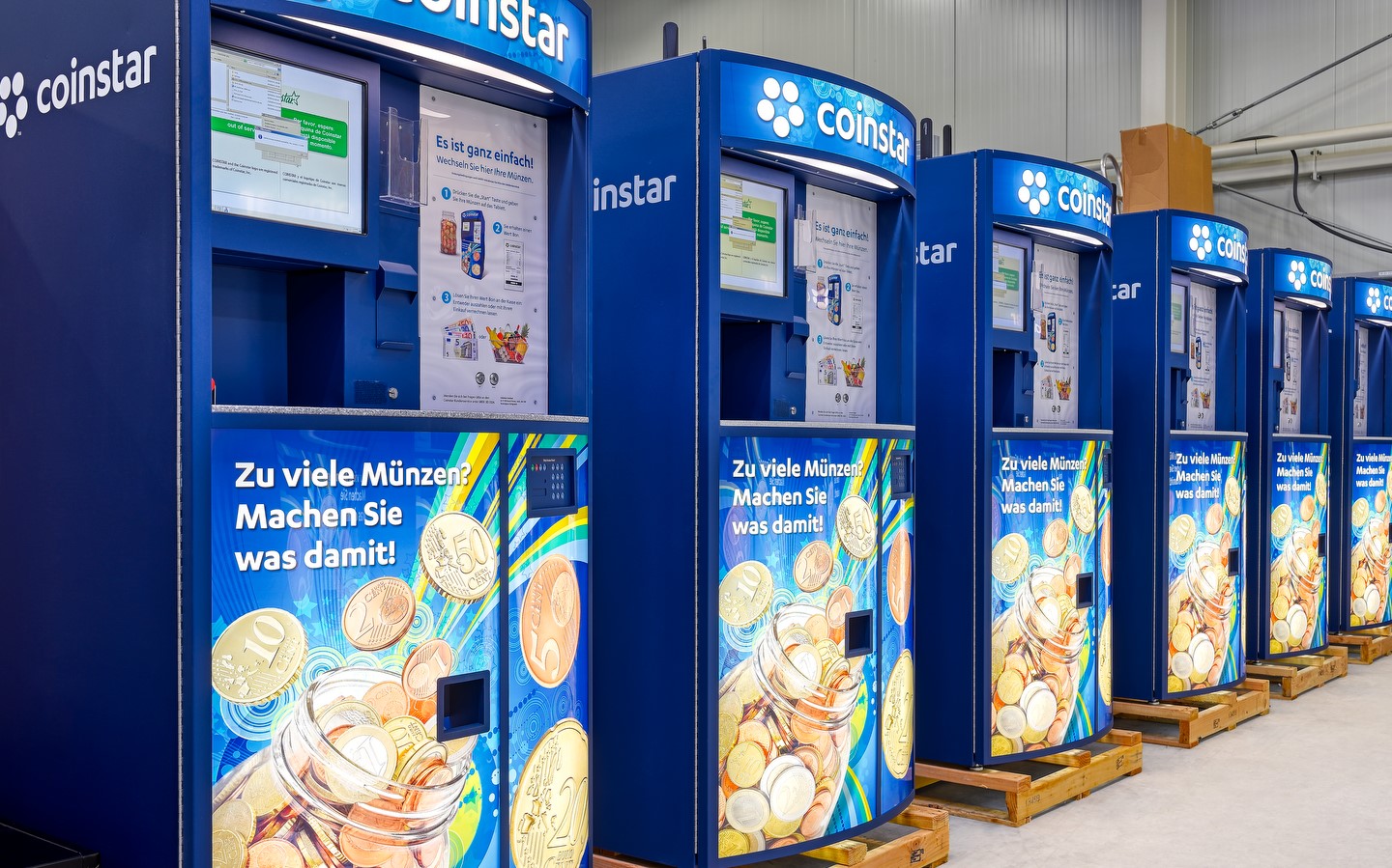 Coinstar stattet von Kaufland übernommene real-Märkte mit Münzwechsel-Automaten aus