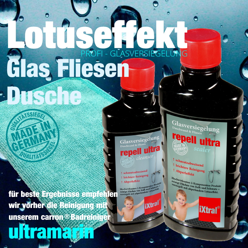 Dusche reinigen mit Glasversiegelung und Lotuseffekt