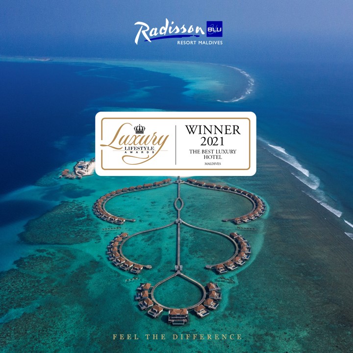 Ausgezeichnet! Radisson Blu Resort Maldives holt wichtigen Titel bei den Luxury Lifestyle Awards 2021