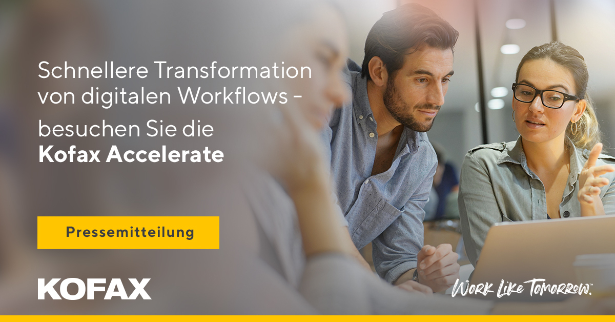 Schnellere Transformation von digitalen Workflows auf der Kofax Accelerate