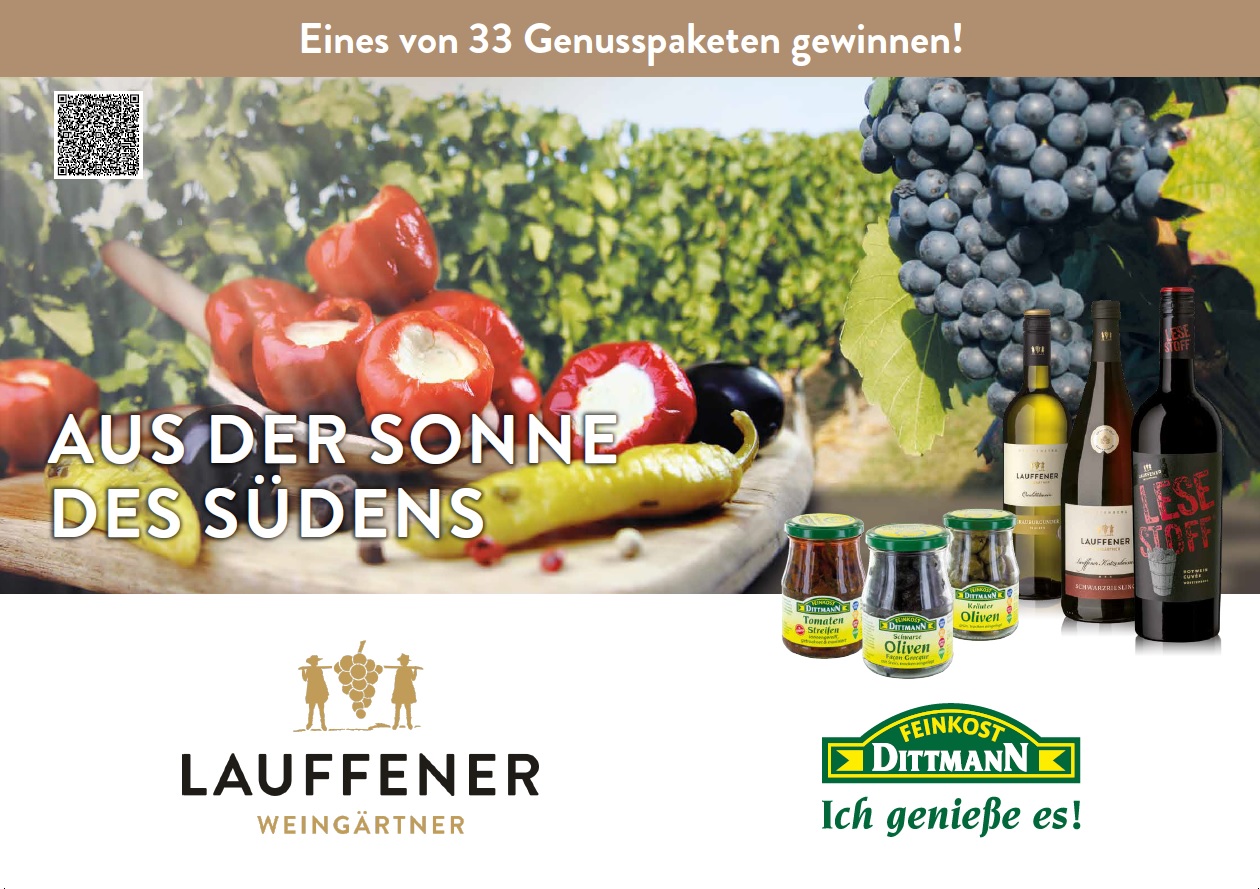 „Aus der Sonne des Südens“ mit Feinkost Dittmann und Lauffener Weingärtner