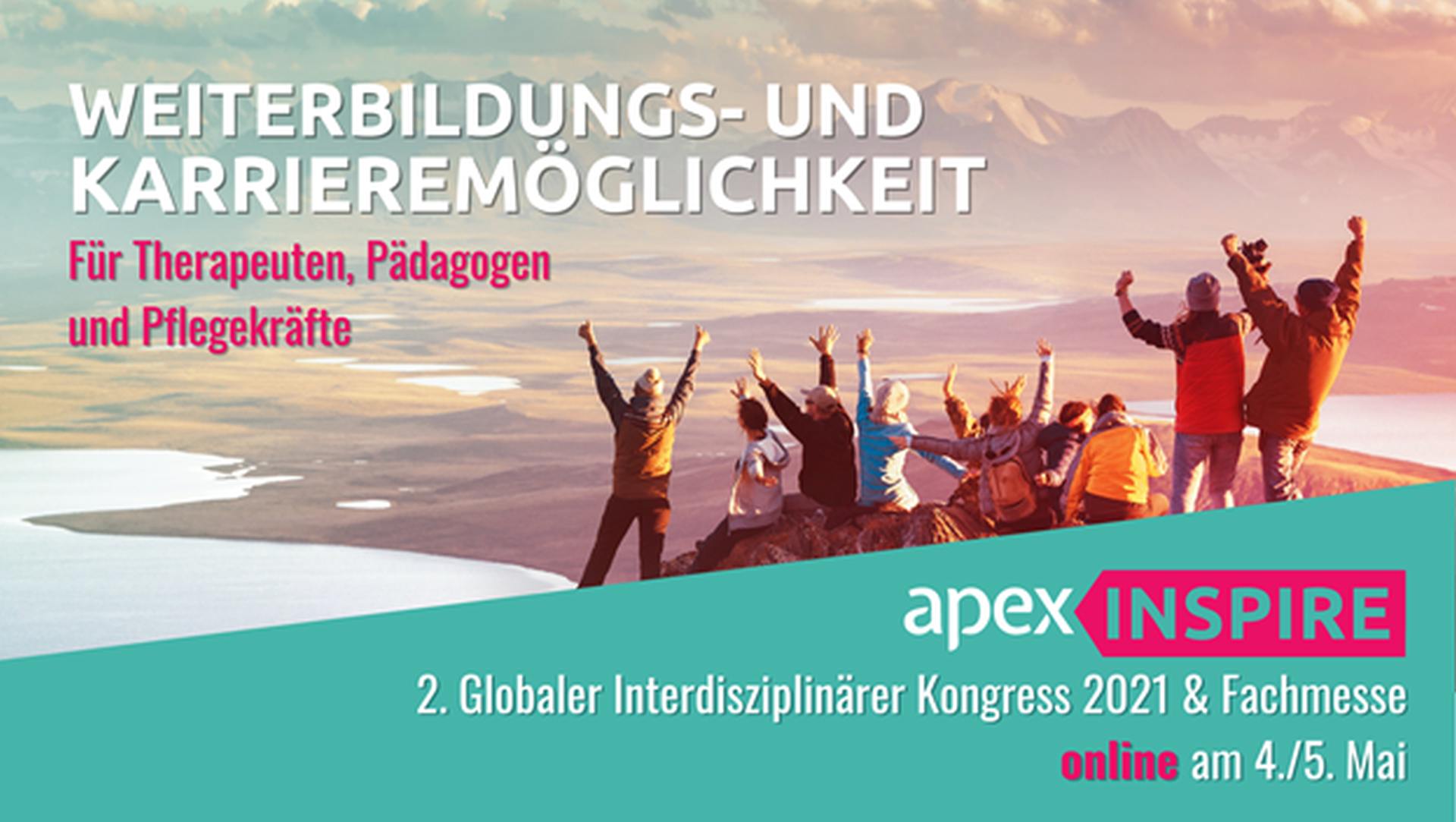 apex INSPIRE: Digitaler und kostenfreier Kongress für therapeutische und pädagogische Fachkräfte sowie Pflegekräfte startet im Mai