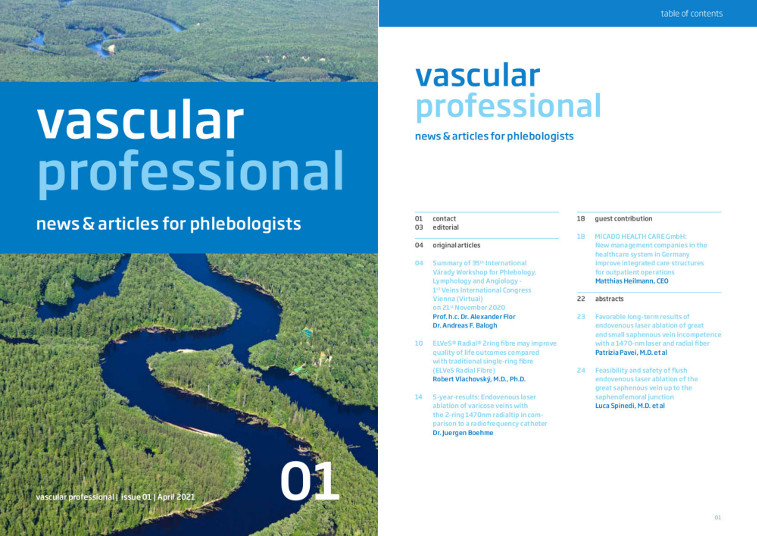 Neu: vascular professional – Die digitale Fachzeitschrift für innovative Therapien in der Phlebologie