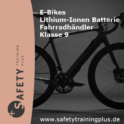 E-Bikes und Pedelecs – Gefahrgut? SAFETY Training Plus GmbH  Gefahrgut Online Schulungen „E-Bikes / Lithium-Ionen Batterie / Klasse 9