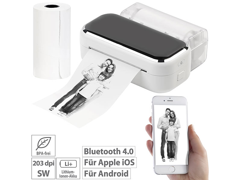 Callstel Mobiler XL Akku-Foto-Thermodrucker TD-150.app