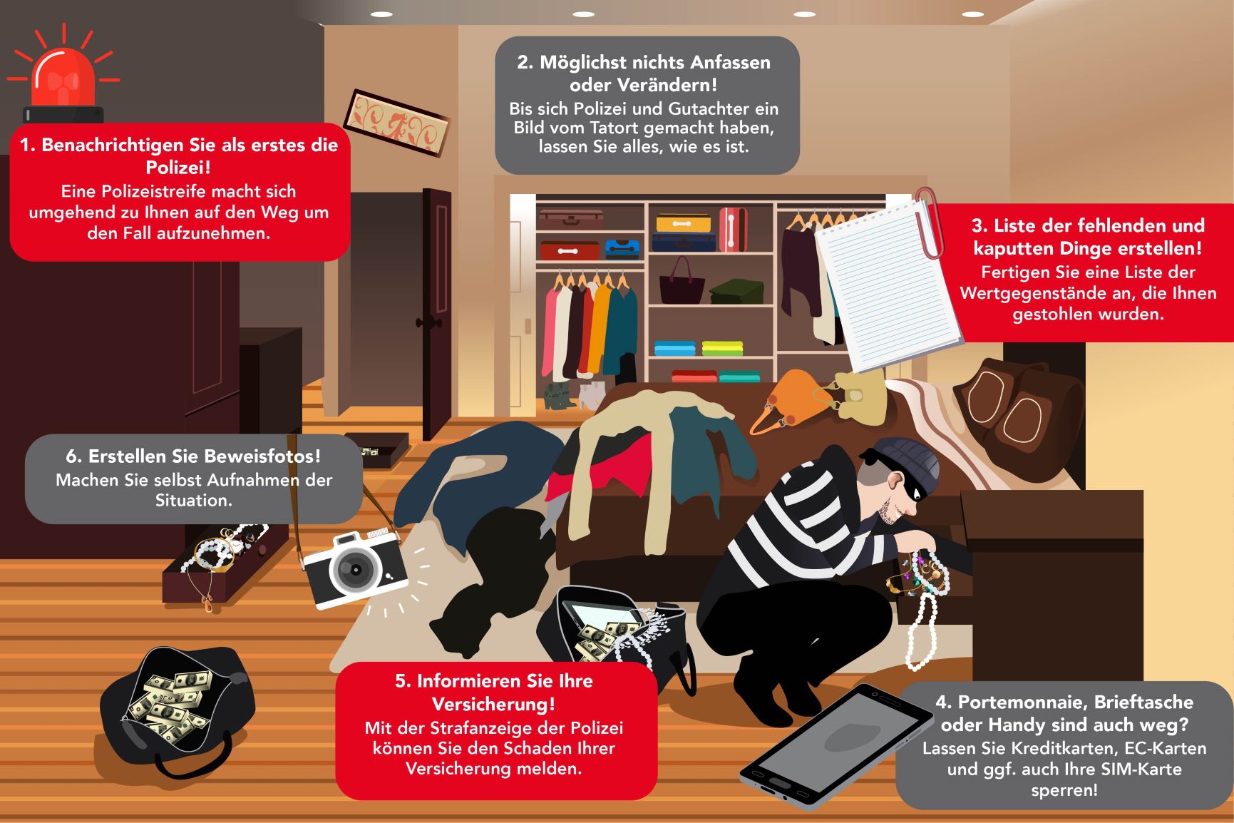 Ratgeber Sicherheit: Was tun, wenn eingebrochen wurde?