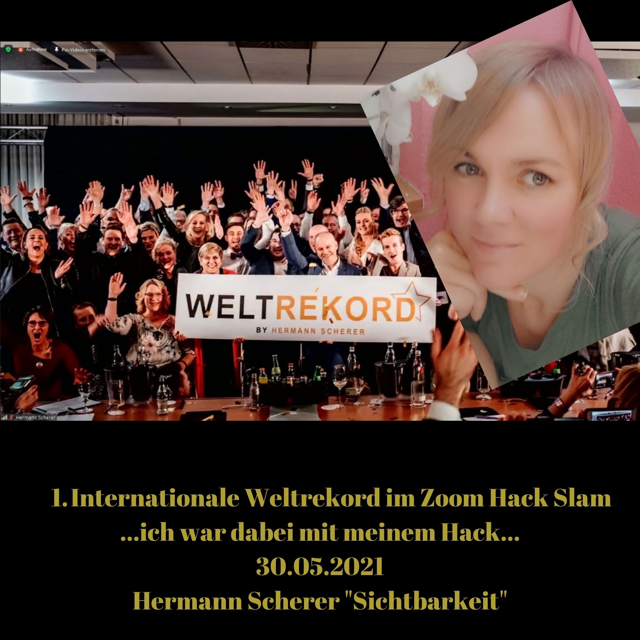 312 Menschen schicken ihre Message in die Welt beim ersten Internationalen Zoom Hack Slam bei Hermann Scherer