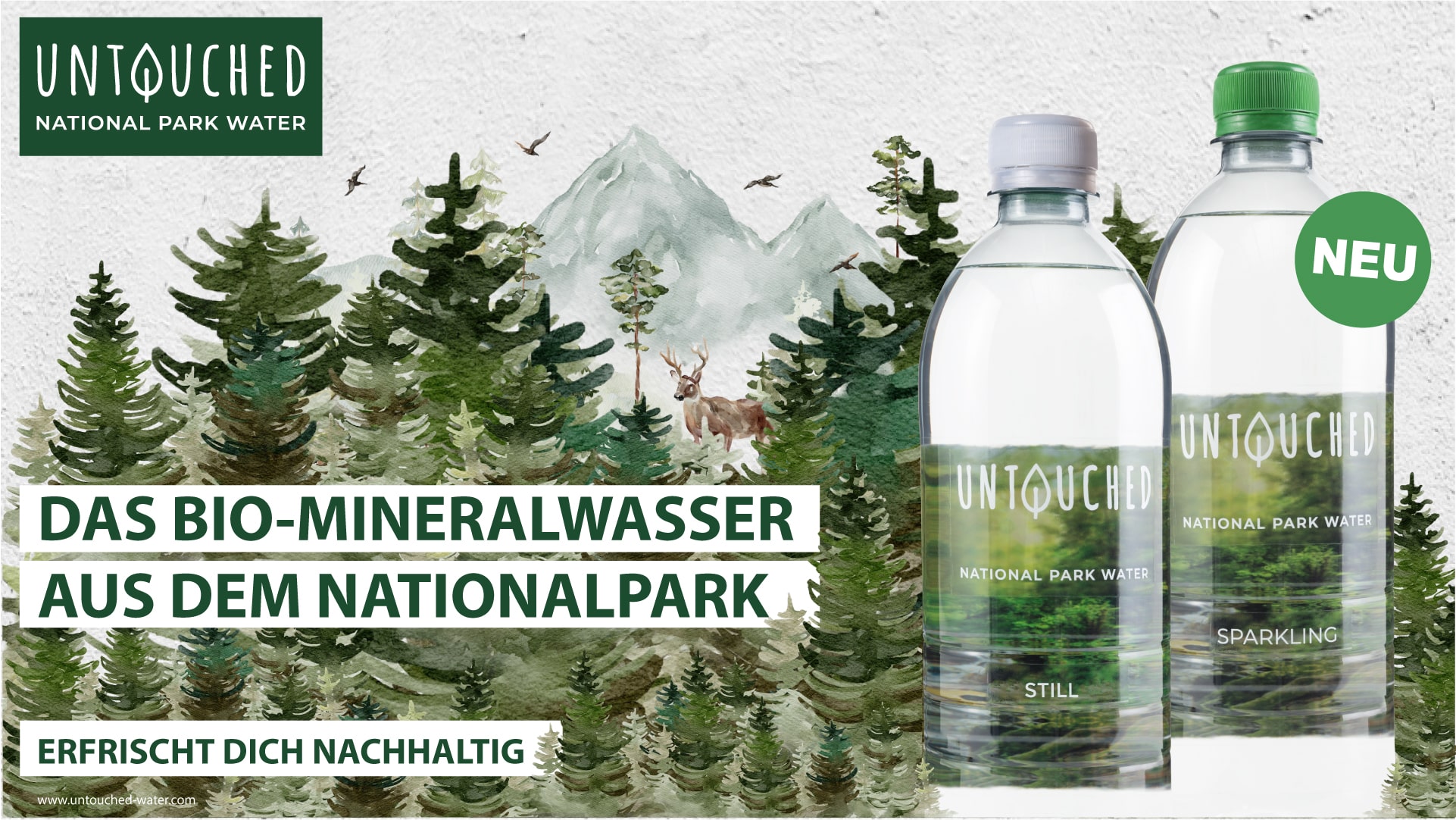 Nachhaltige Erfrischung mit UNTOUCHED National Park Water