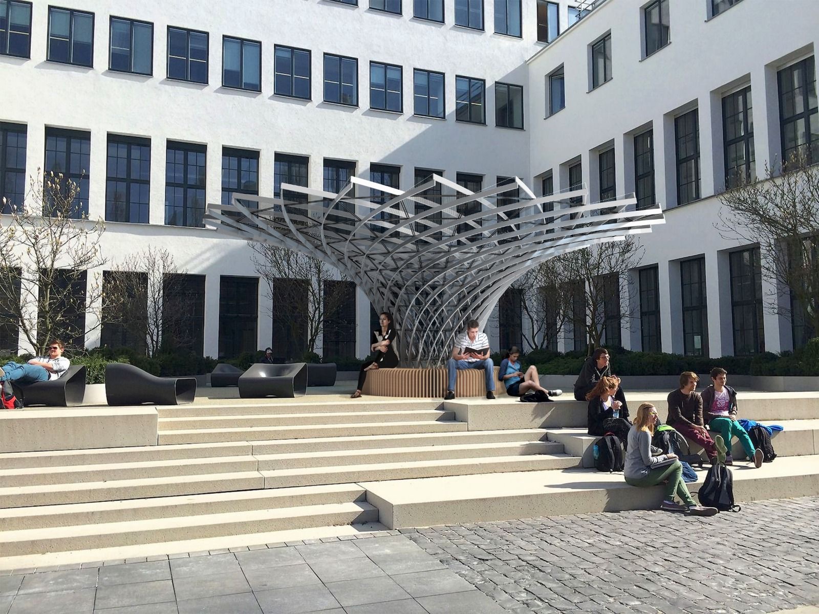 FACTUREE fertigt Gelenkbauteil für Forschungsprojekt „Kinetic Umbrella“ der TUM