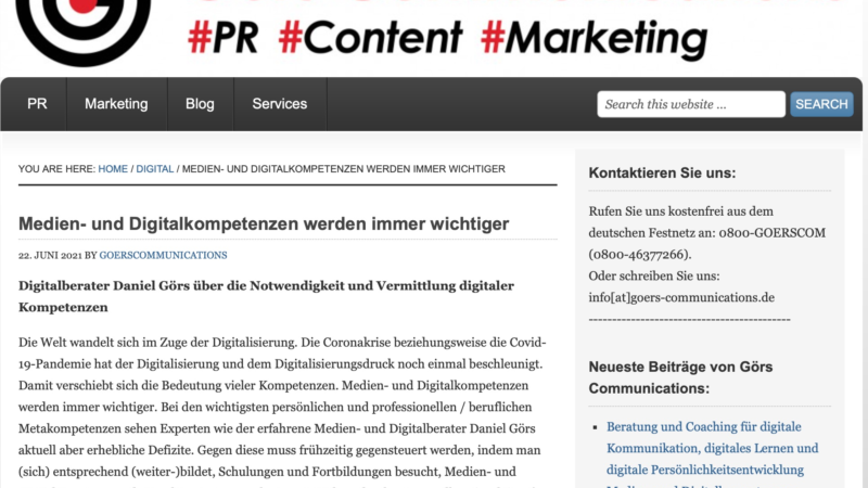 Medien- und Digitalkompetenzen werden immer wichtiger