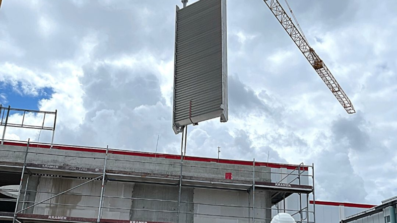 Erfolgreicher Bauabschnitt: Indoor Skydiving-Anlage am Rhein-Neckar-Zentrum in Viernheim im Zeitplan