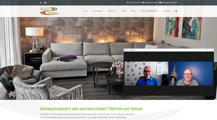 Maler Jessen: Strategie-Coaching und neue Website