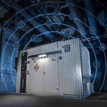 DENIOS connect. Sicher vernetzt. Gefahrstofflagerung mit Echtzeit-Überwachung