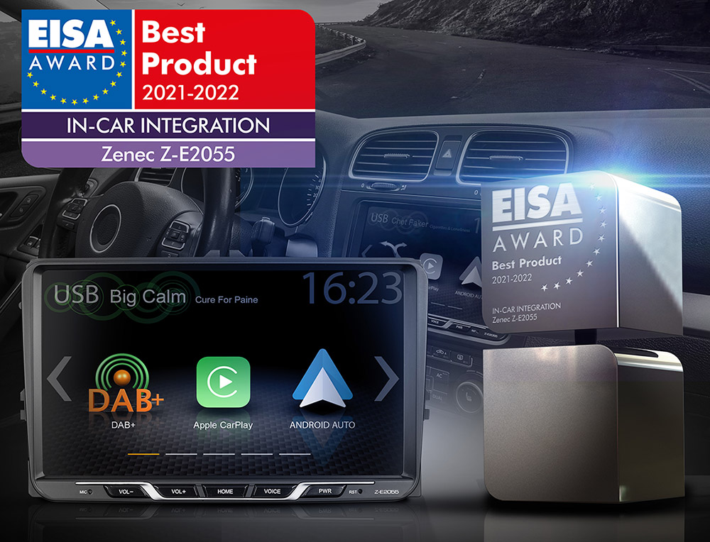 EISA Award 2021-2022 für ZENECs VW-Infotainer Z-E2055