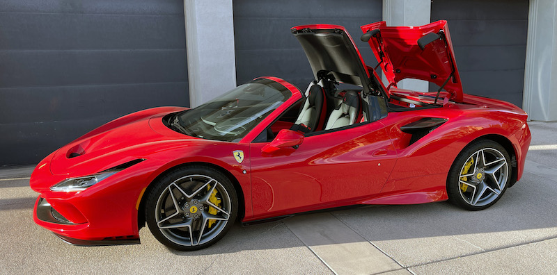 SmartTOP additional convertible top control by Mods4cars available for Ferrari F8 Spider
