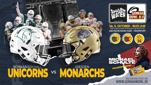 Wer gewinnt den German Bowl – Unicorns oder Monarchs ?