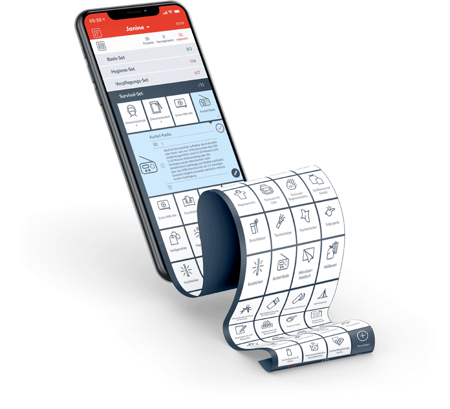 Eine Katastrophenschutz-App für die persönliche Krisenvorsorge