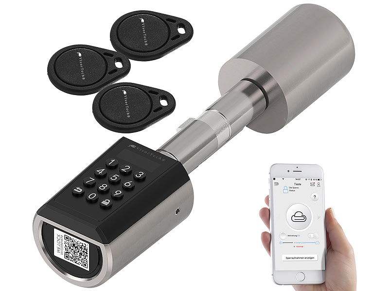 VisorTech Elektronischer Tür-Schließzylinder Modell TSZ-520.ip