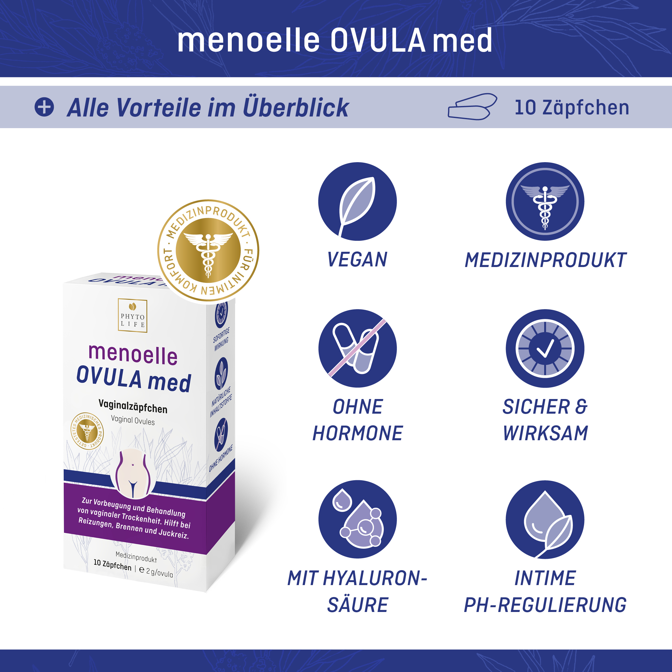 Vaginalzäpfchen – menoelle OVULA med