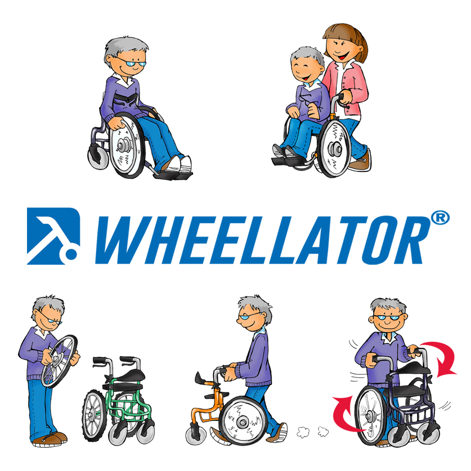 Probieren Sie den Wheellator als Alternative zum Rollator