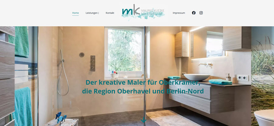 Malermeister Maurice Kutzke mit neuer Website online