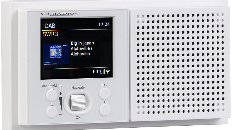 VR-Radio Unterputz-WLAN-Internetradio mit Bluetooth & Farbdisplay