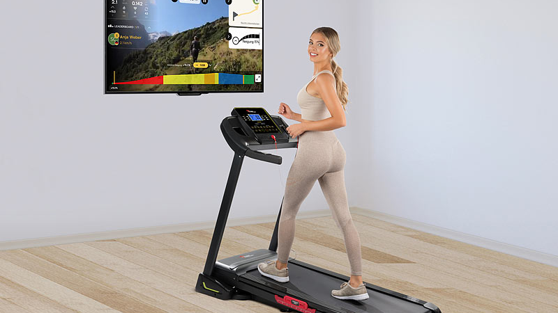 newgen medicals Profi-Laufband LF-522 mit Bluetooth & App