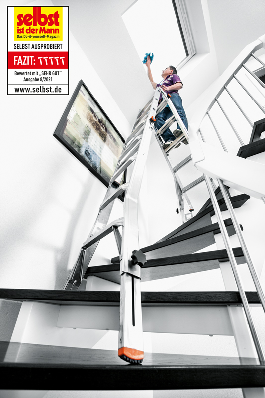 Der Allrounder im Alltagstest: Teleskopleiter TeleVario von KRAUSE mit „Sehr gut“ ausgezeichnet