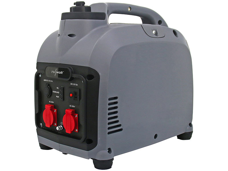 revolt Tragbarer Benzin-Inverter-Generator, 2.000 oder 1.000 Watt