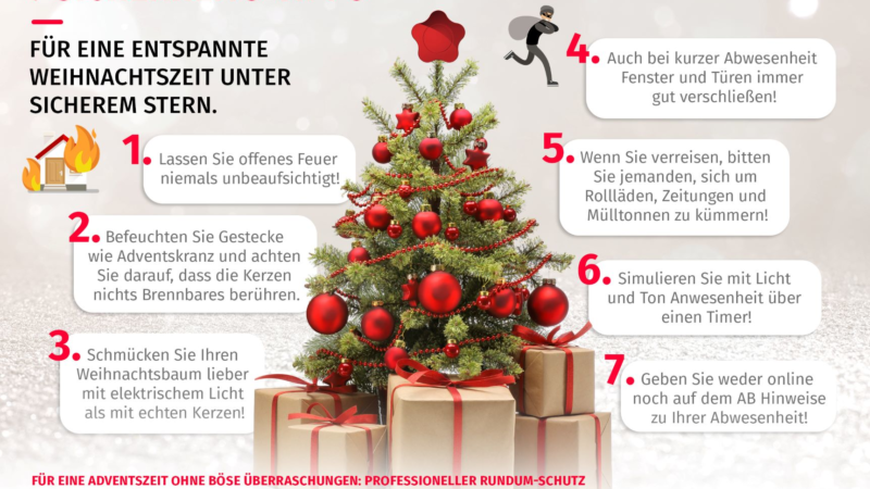 Ratgeber Sicherheit für die Weihnachtszeit