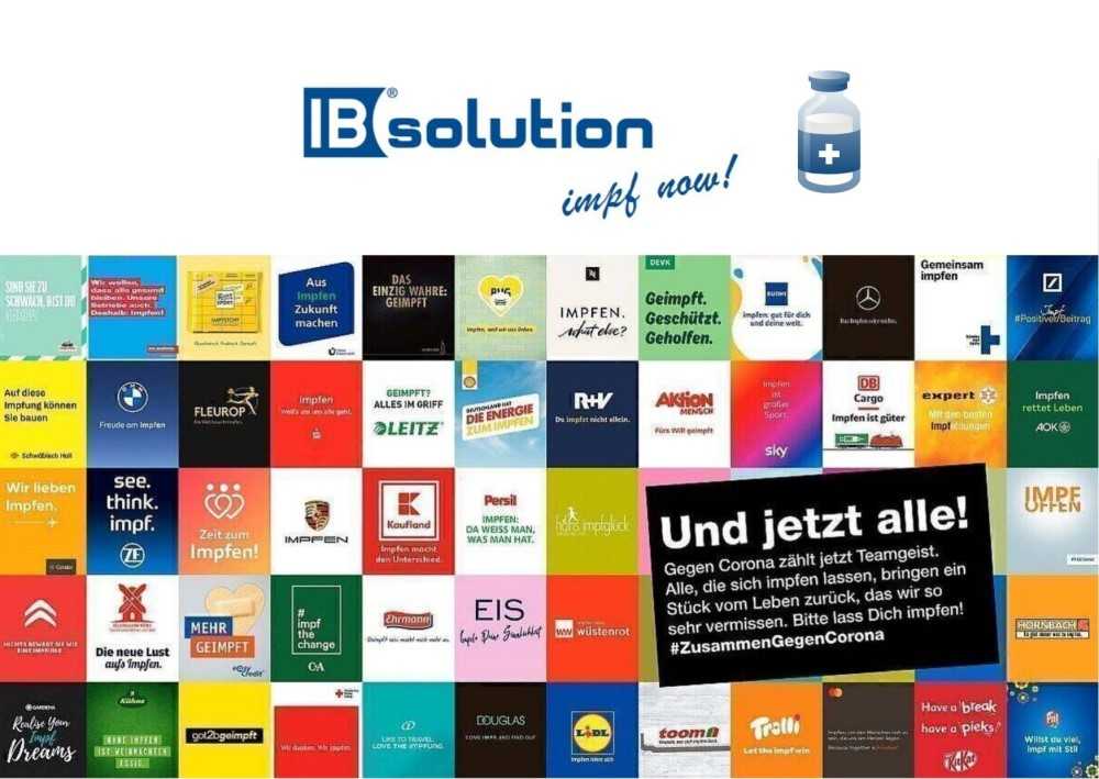 „Impf now“: IBsolution macht sich stark gegen die Corona-Pandemie