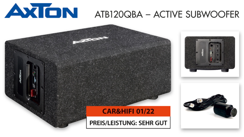 Authentic Deep Bass: AXTON Active Subwoofer ATB120QBA