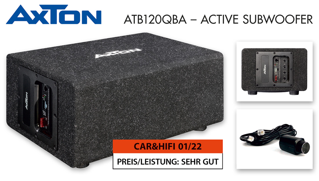 Authentic Deep Bass: AXTON Active Subwoofer ATB120QBA