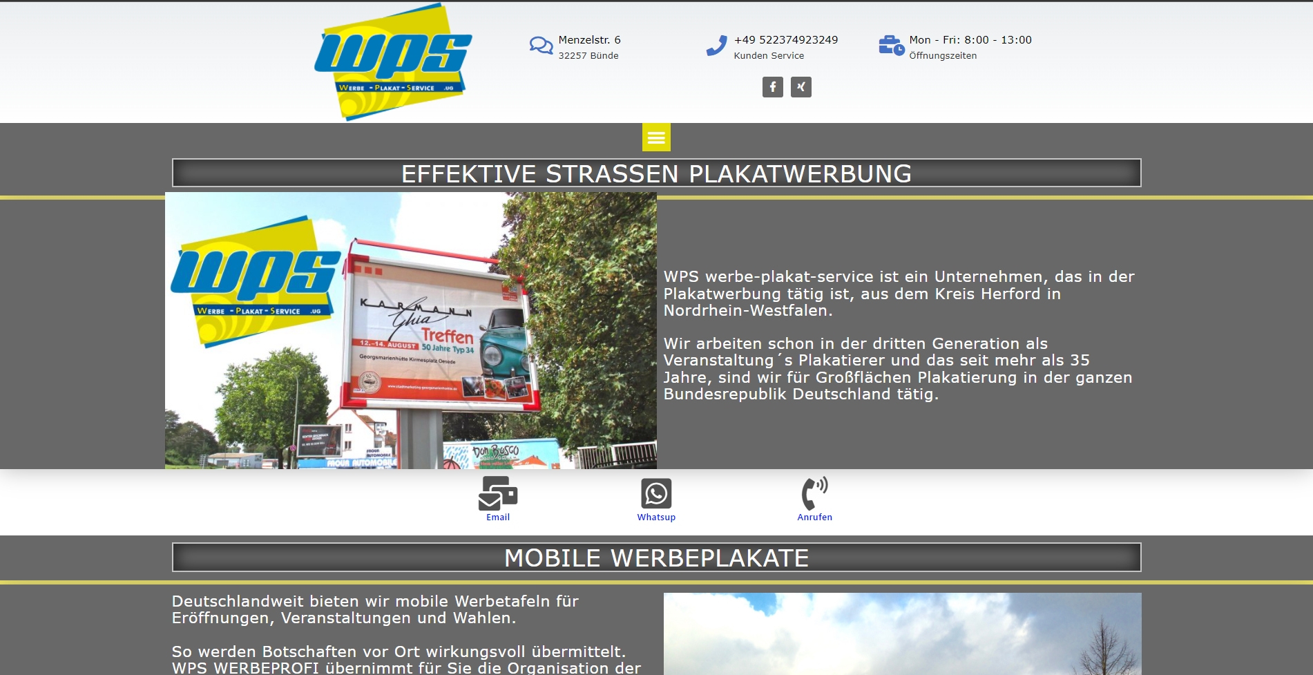 WPS Plakatwerbung Bünde der Spezialist deutschlandweit