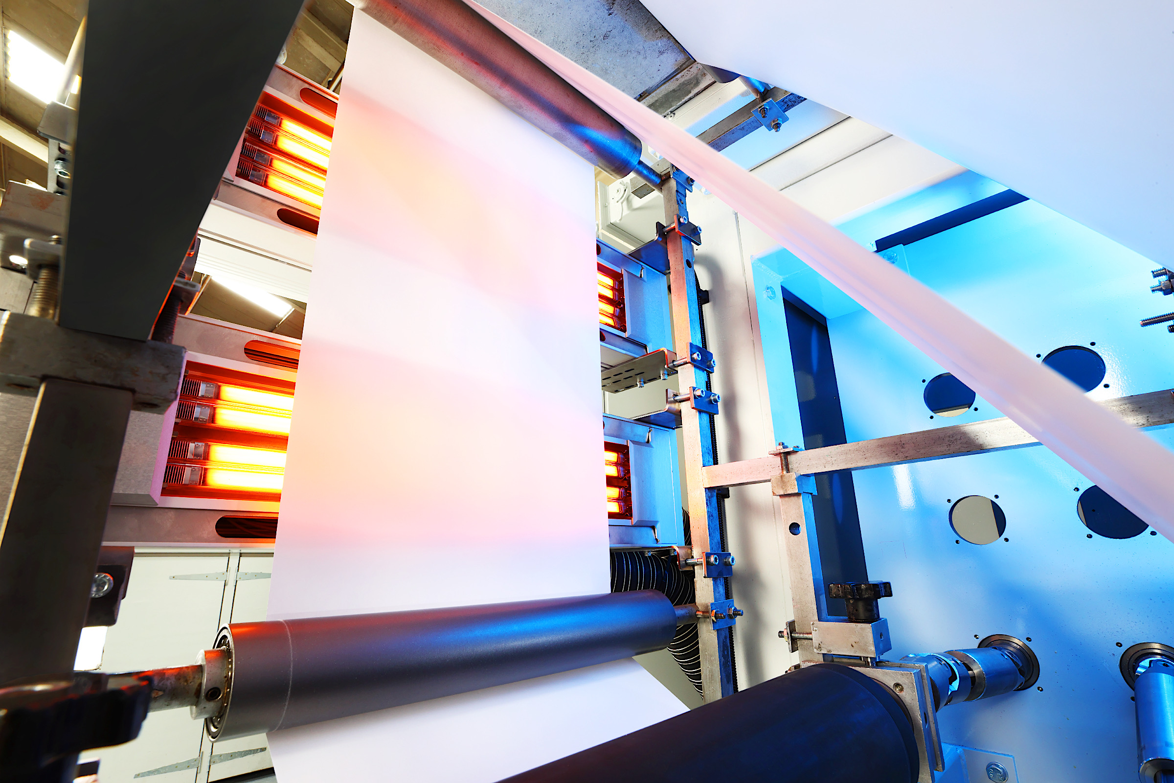 Infrared heat and UV technology accelerate converting and finishing of web materials