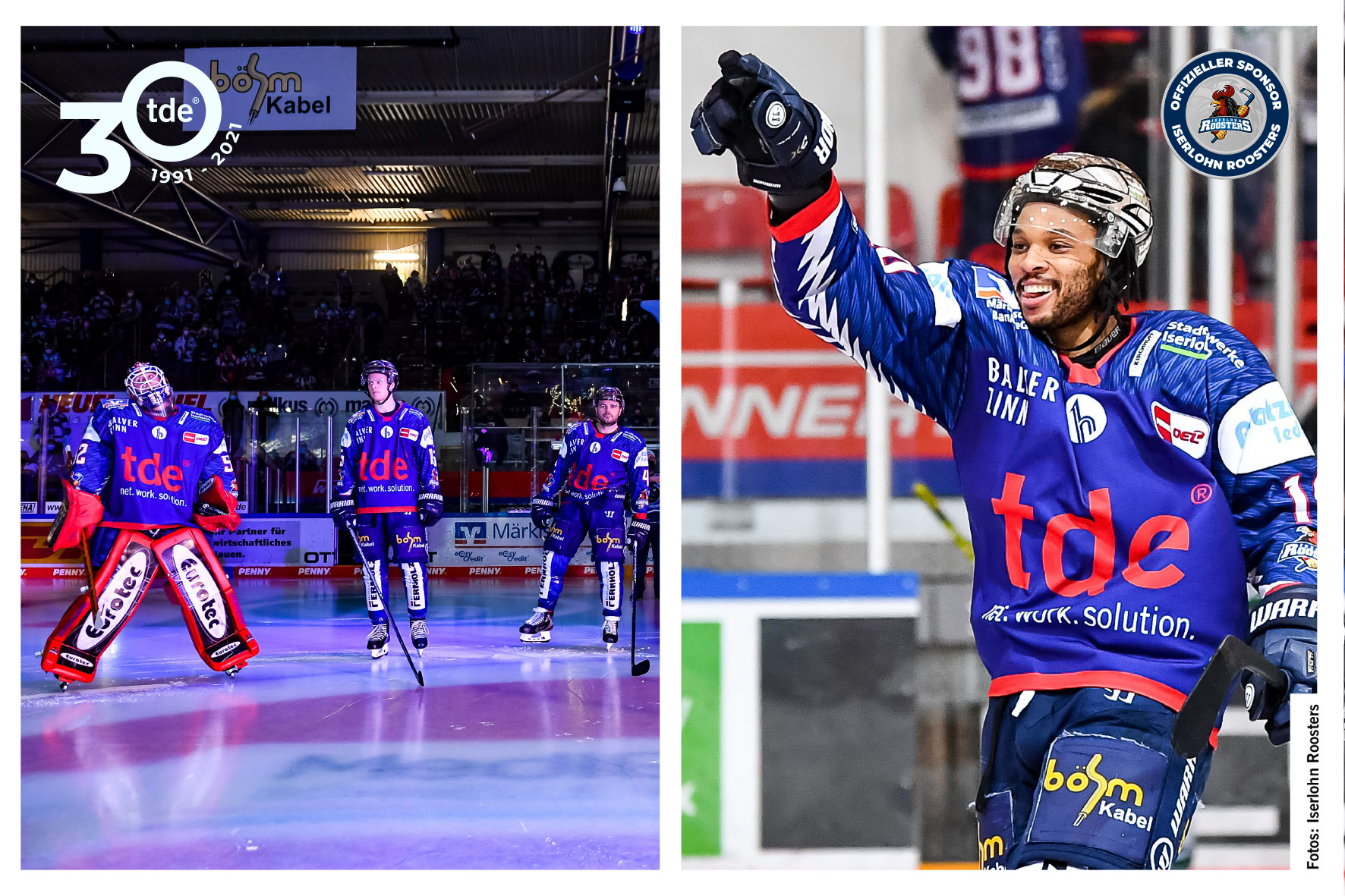 Passion Highspeed: tde ist Business Partner Sponsor der Iserlohn Roosters