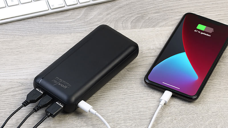 revolt Powerbank PB-195 mit 20.000 mAh, USB-C Power Delivery