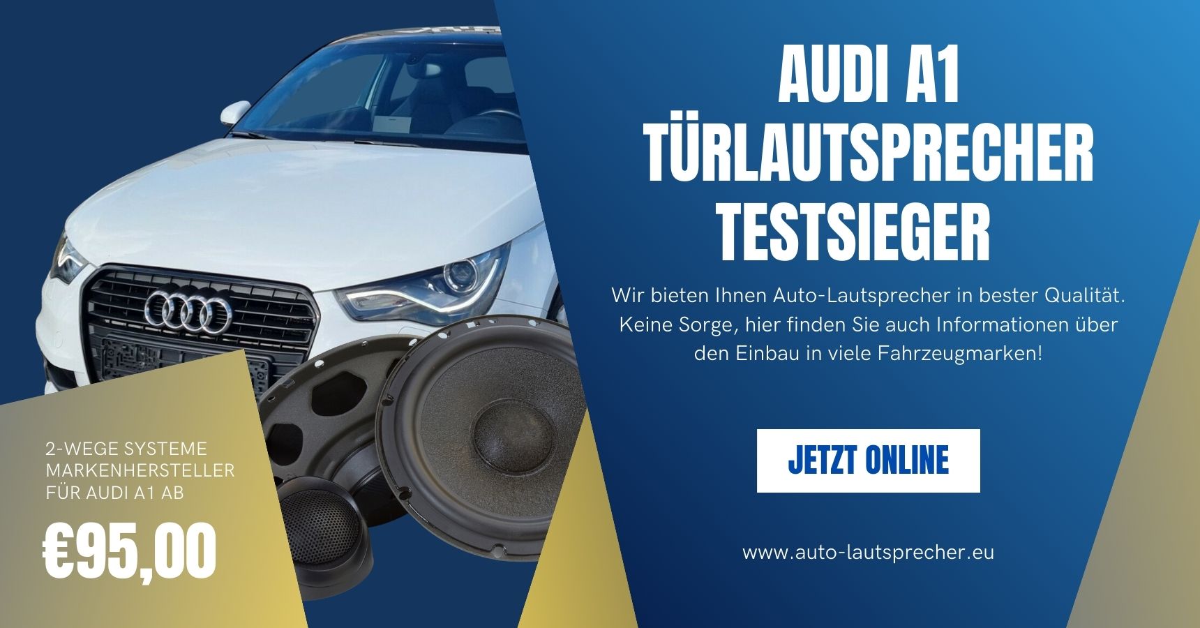 Audi A1 Türlautsprecher Testsieger von auto-lautsprecher.eu