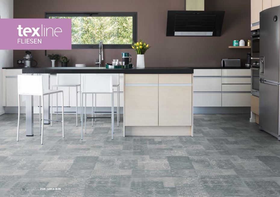 Gerflor Texline Textilrücken Vinylboden in Fliesenoptik