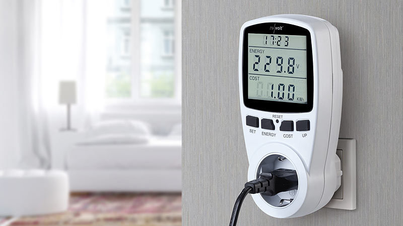 revolt Digitaler Energiekostenmesser mit XXL Jumbo Display, bis 3.680 Watt