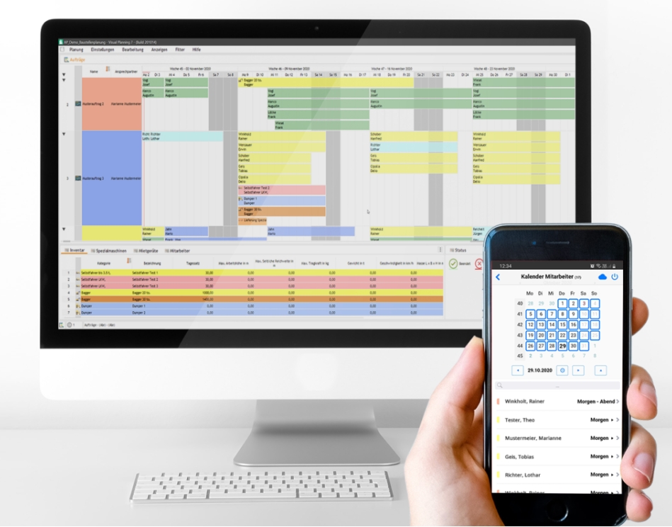 Mobil und planungssicher – Visual Planning lässt seine User Ressourcen von überall aus managen