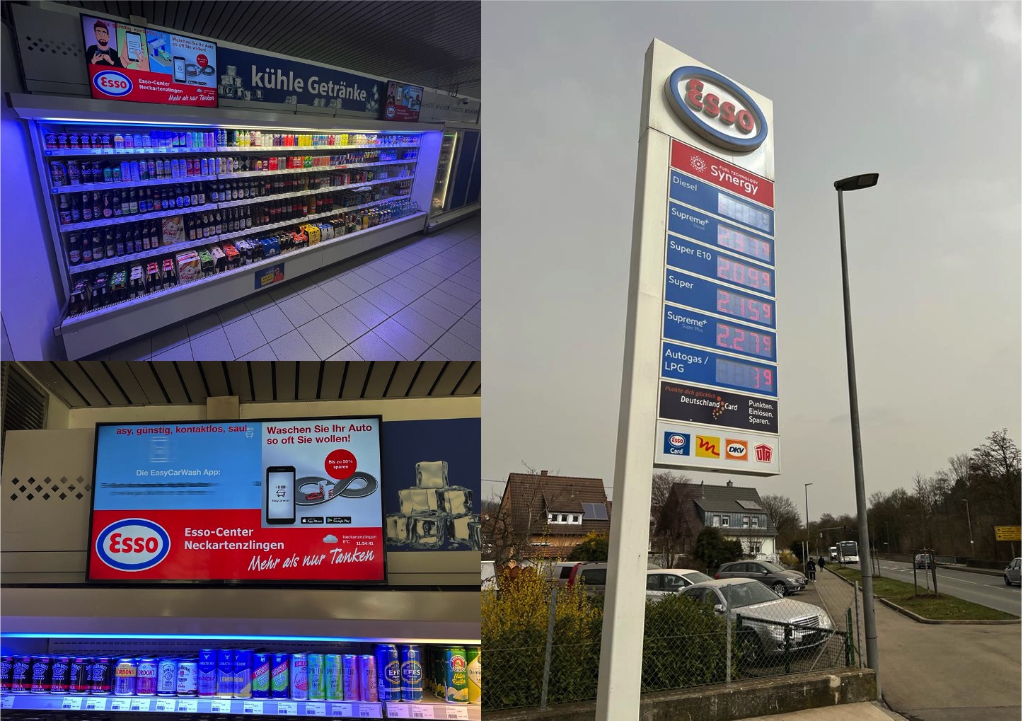 NoviSign Digital Signage Software bei Esso-Center im Einsatz