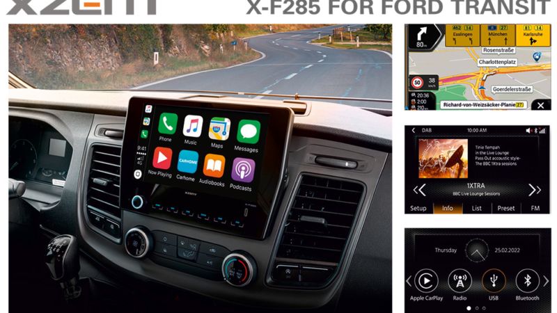 New Entertainer for Ford Transit: XZENT Car Radio X-F285