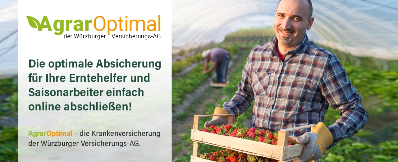 Neue Versicherung für Saisonarbeitskräfte und Erntehelfer