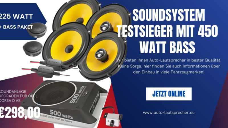 Opel Corsa D Soundsystem Testsieger mit 450 Watt Bass