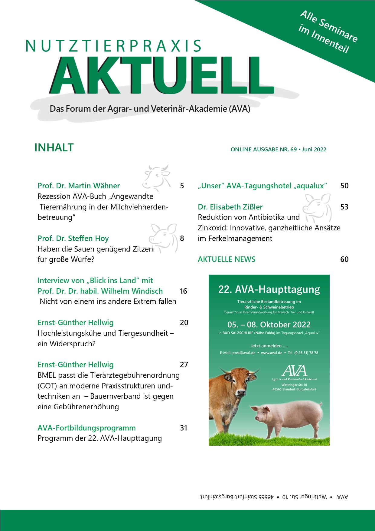 NUTZTIERPRAXIS AKTUELL (NPA), Nr.69, für die Tiermedizin