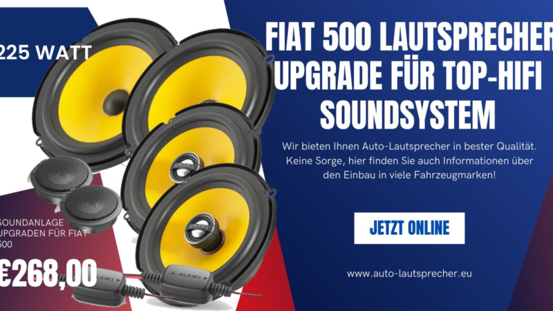 Fiat 500 Lautsprecher Upgrade für Top-Hifi Soundsystem