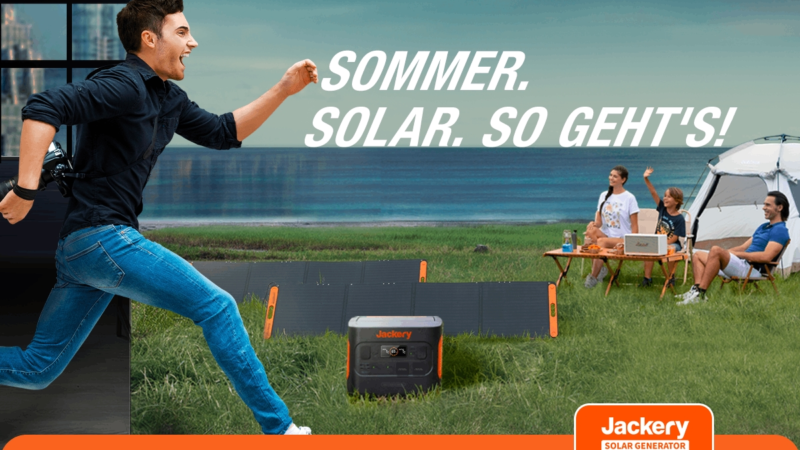 Solarbereit für die Urlaubssaison: Jackery startet die Sommerkampagne „Sommer. Solar. So geht’s!“